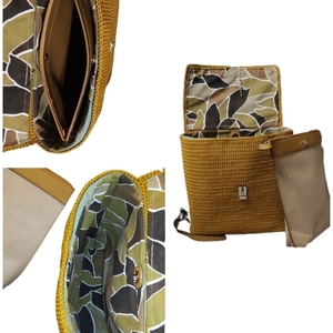 Backpack για laptop - νήμα, πλάτης, μεγάλες, all day, πλεκτές τσάντες - 5