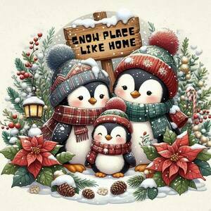 Χριστουγεννιάτικες αφίσες Snow Place like Home. Christmas Wall art - αφίσες - 2