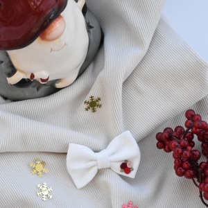 Φιογκάκι μαλλιών: άσπρο - φιόγκος - 3