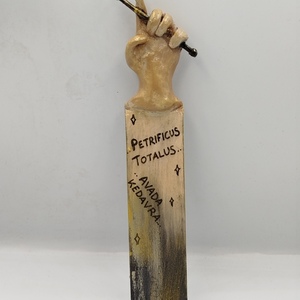 Χειροποίητος σελιδοδείκτης -Διακοσμητικό “Μαγικό Ραβδί” από Χαρτοπολτό & Ξύλο Μπάλσα - σελιδοδείκτες - 3