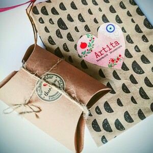 Μάτια μπλέ, ζωγραφισμένα σκουλαρίκια - πλαστικό, ατσάλι - 3