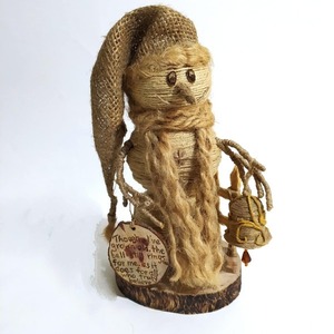 Χειροποίητος επιτραπέζιος χιονάνθρωπος IV από φυτικό σπάγγο - νήμα, μαμά, διακοσμητικά, χιονάνθρωπος, προσωποποιημένα