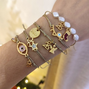 Χριστουγεννιάτικα βραχιόλια για τύχη - κορδόνια, χεριού, αυξομειούμενα, φθηνά - 5