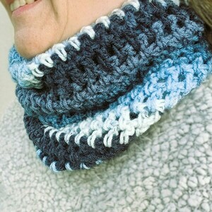 Χειροποίητος πλεκτός πολύχρωμος λαιμός - ακρυλικό, λαιμοί - 4