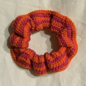 Πλεκτό χειροποίητο scrunchie - βαμβάκι - 2